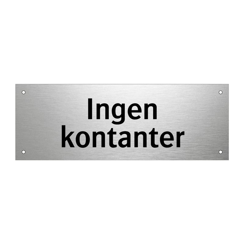 Ingen kontanter & Ingen kontanter