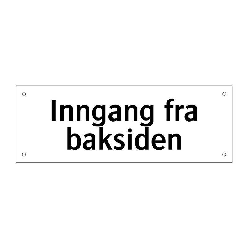 Inngang fra baksiden & Inngang fra baksiden