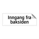 Inngang fra baksiden & Inngang fra baksiden