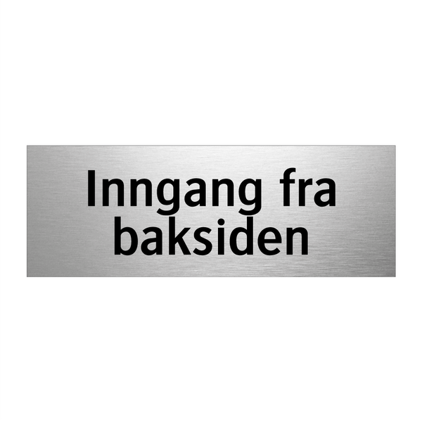 Inngang fra baksiden & Inngang fra baksiden & Inngang fra baksiden & Inngang fra baksiden