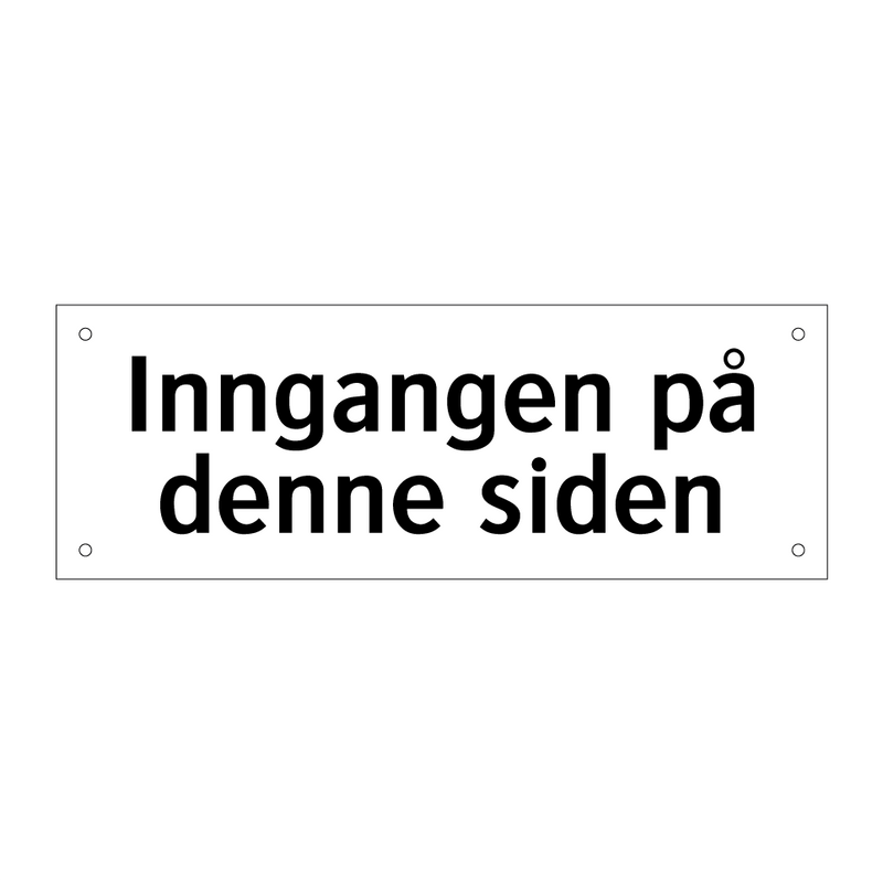 Inngangen på denne siden & Inngangen på denne siden