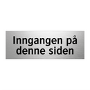 Inngangen på denne siden & Inngangen på denne siden & Inngangen på denne siden