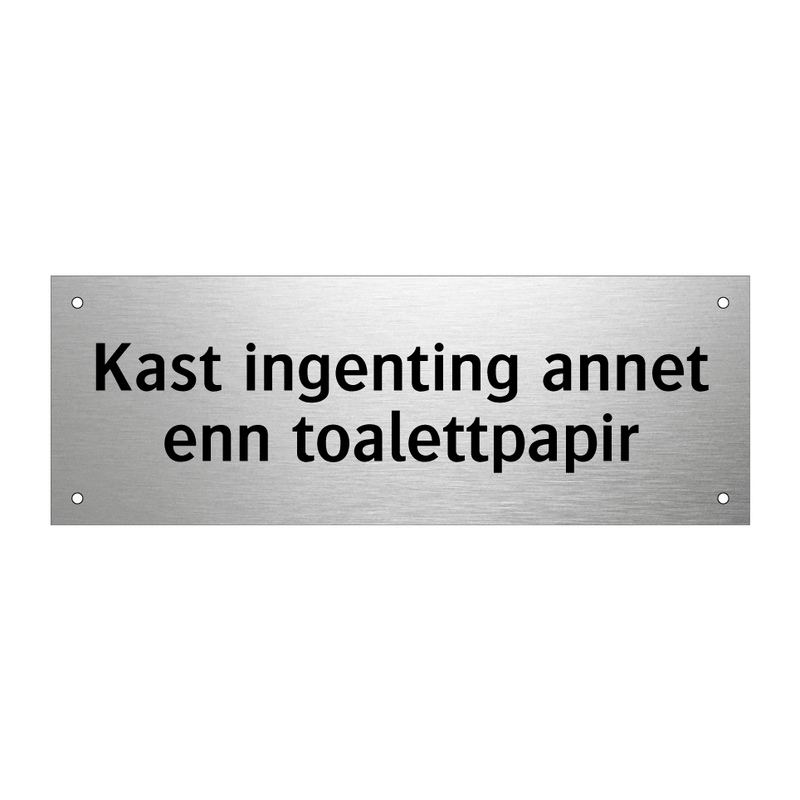 Kast ingenting annet enn toalettpapir & Kast ingenting annet enn toalettpapir