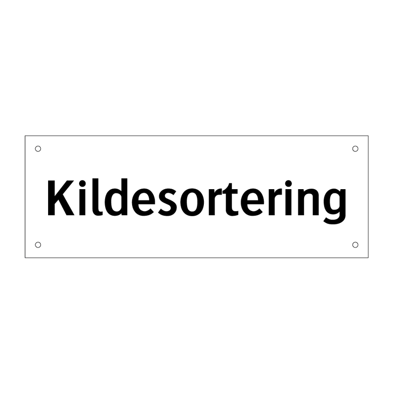 Kildesortering & Kildesortering