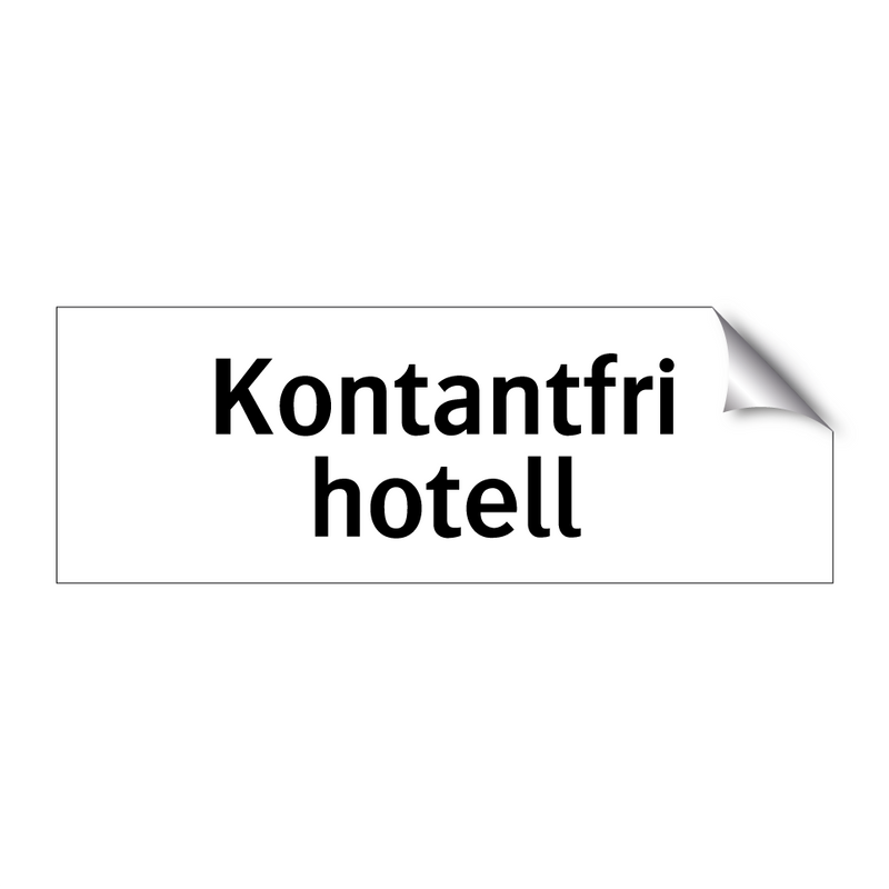 Kontantfri hotell & Kontantfri hotell