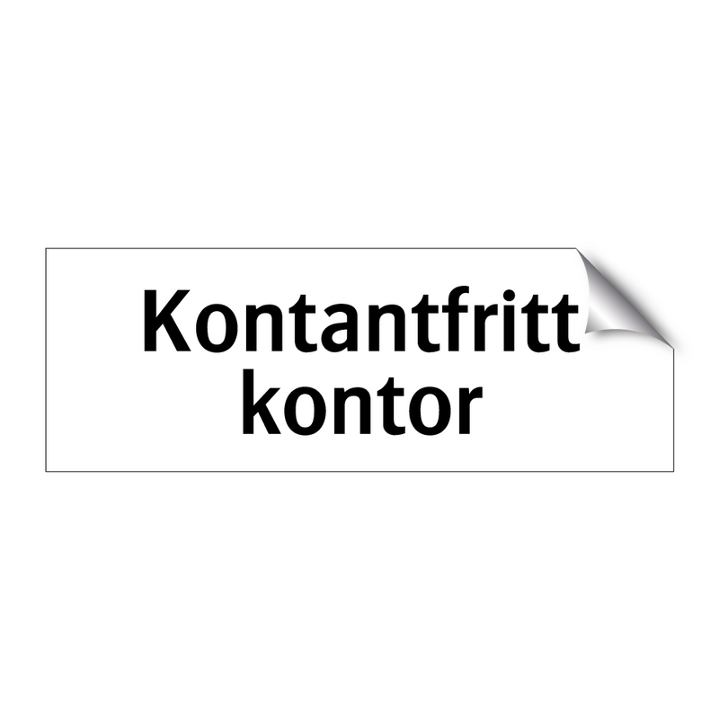 Kontantfritt kontor & Kontantfritt kontor