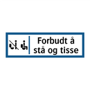 Forbudt å stå og tisse