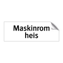 Maskinrom heis & Maskinrom heis