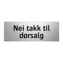 Nei takk til dørsalg & Nei takk til dørsalg