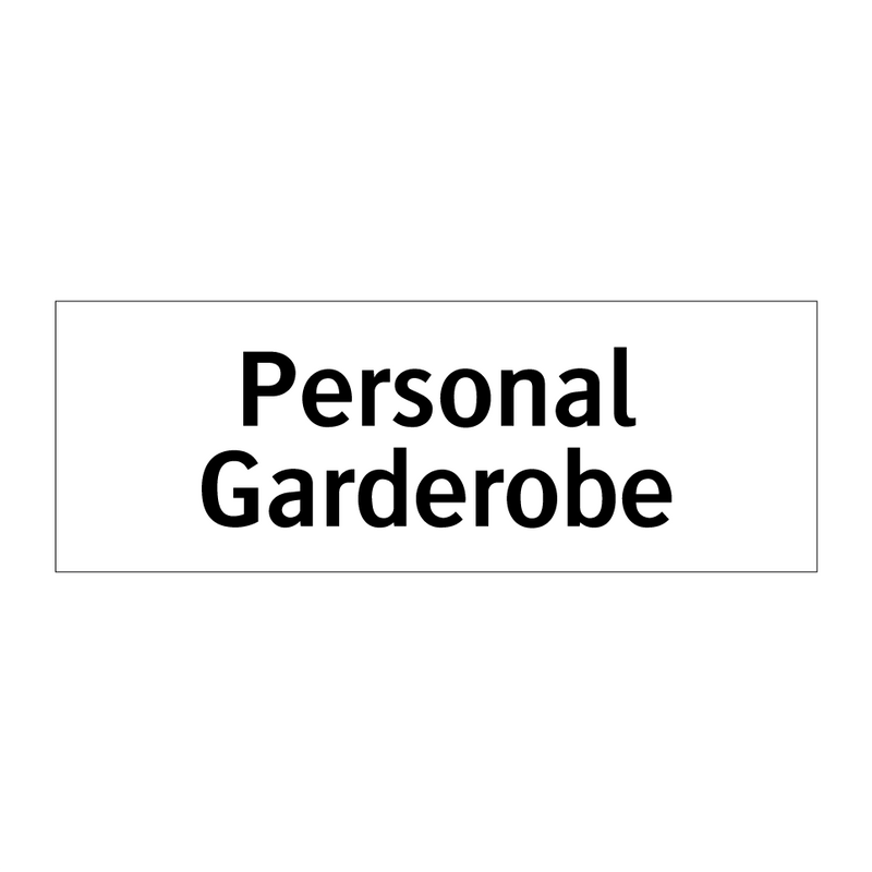 Personal Garderobe & Personal Garderobe & Personal Garderobe & Personal Garderobe