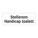 Stellerom Handicap toalett & Stellerom Handicap toalett & Stellerom Handicap toalett