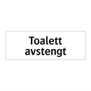 Toalett avstengt & Toalett avstengt & Toalett avstengt & Toalett avstengt