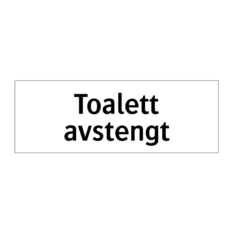 Toalett avstengt & Toalett avstengt & Toalett avstengt & Toalett avstengt