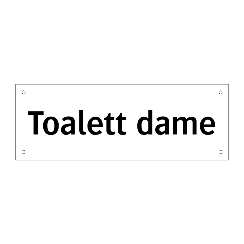 Toalett dame & Toalett dame