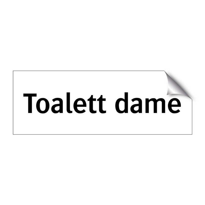 Toalett dame & Toalett dame