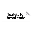 Toalett for besøkende & Toalett for besøkende