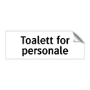 Toalett for personale & Toalett for personale