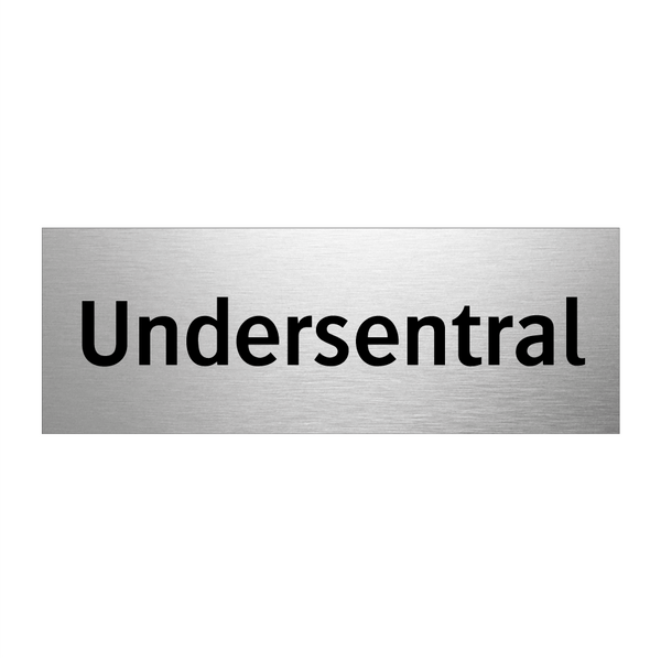 Undersentral & Undersentral & Undersentral & Undersentral & Undersentral