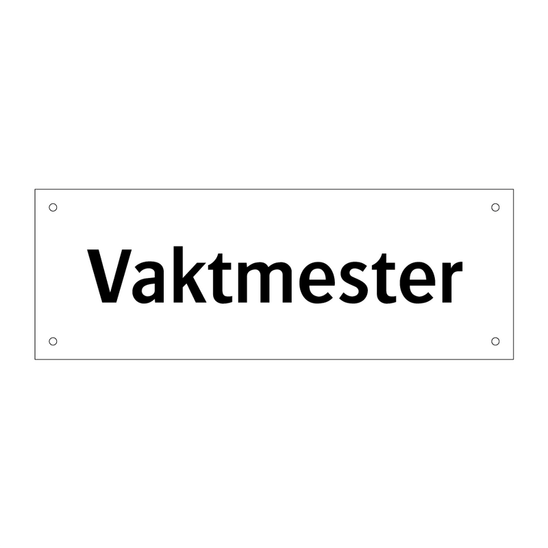Vaktmester & Vaktmester