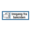 Inngang fra baksiden