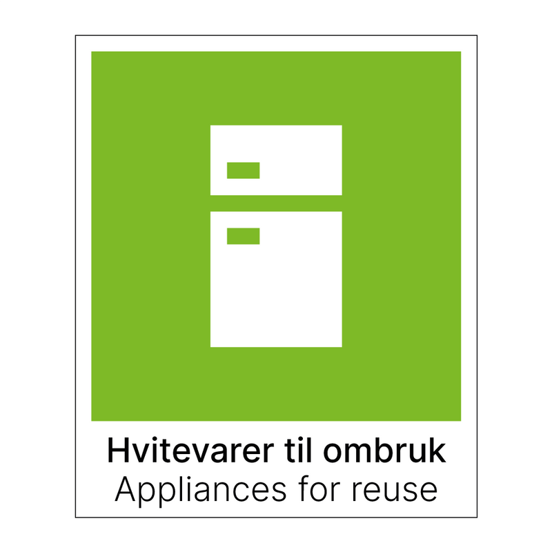 Hvitevarer til ombruk - Appliances for reuse