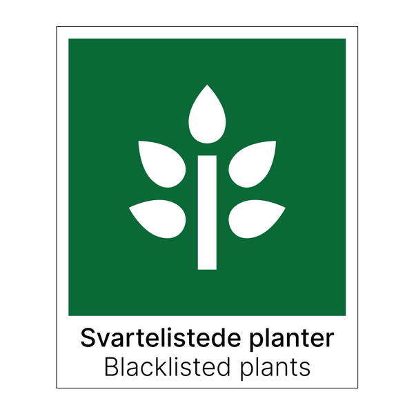 Svartelistede planter - Blacklisted plants & Svartelistede planter - Blacklisted plants