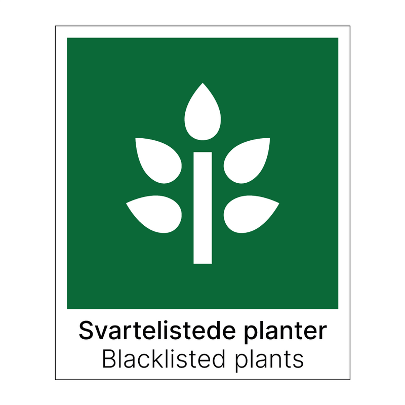 Svartelistede planter - Blacklisted plants