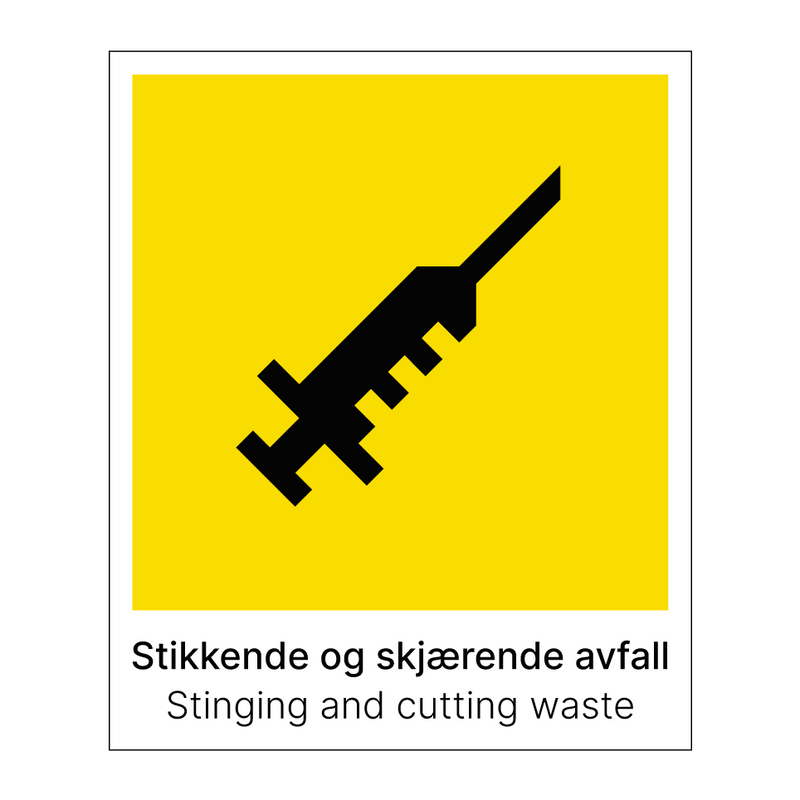 Stikkende og skjærende avfall - Stinging and cutting waste