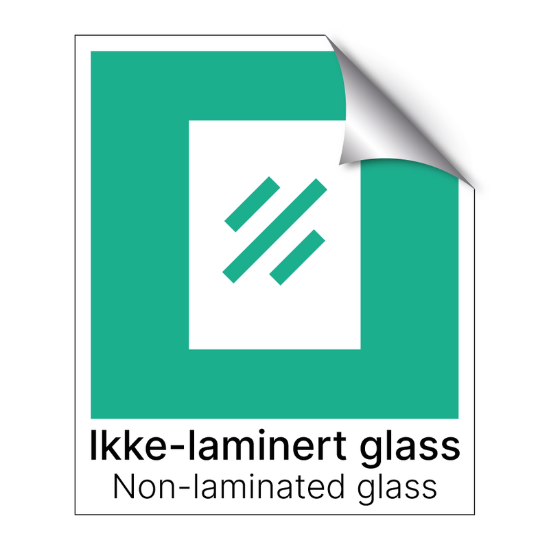 Ikke-laminert glass - Non-laminated glass