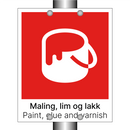 Maling lim og lakk - Paint glue and varnish