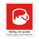 Maling lim og lakk - Paint glue and varnish