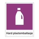 Hard plastemballasje