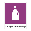 Hard plastemballasje