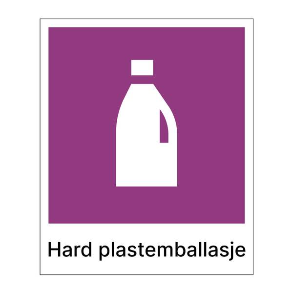 Hard plastemballasje