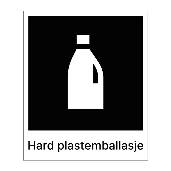 Hard plastemballasje