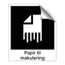 Papir til makulering