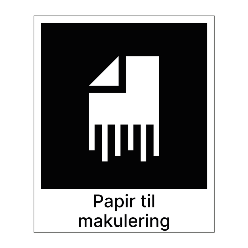 Papir til makulering & Papir til makulering & Papir til makulering & Papir til makulering