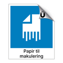 Papir til makulering