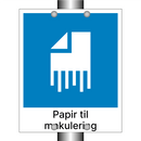 Papir til makulering
