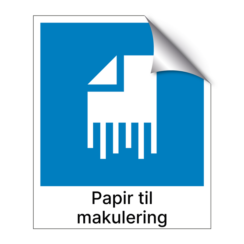 Papir til makulering & Papir til makulering & Papir til makulering & Papir til makulering