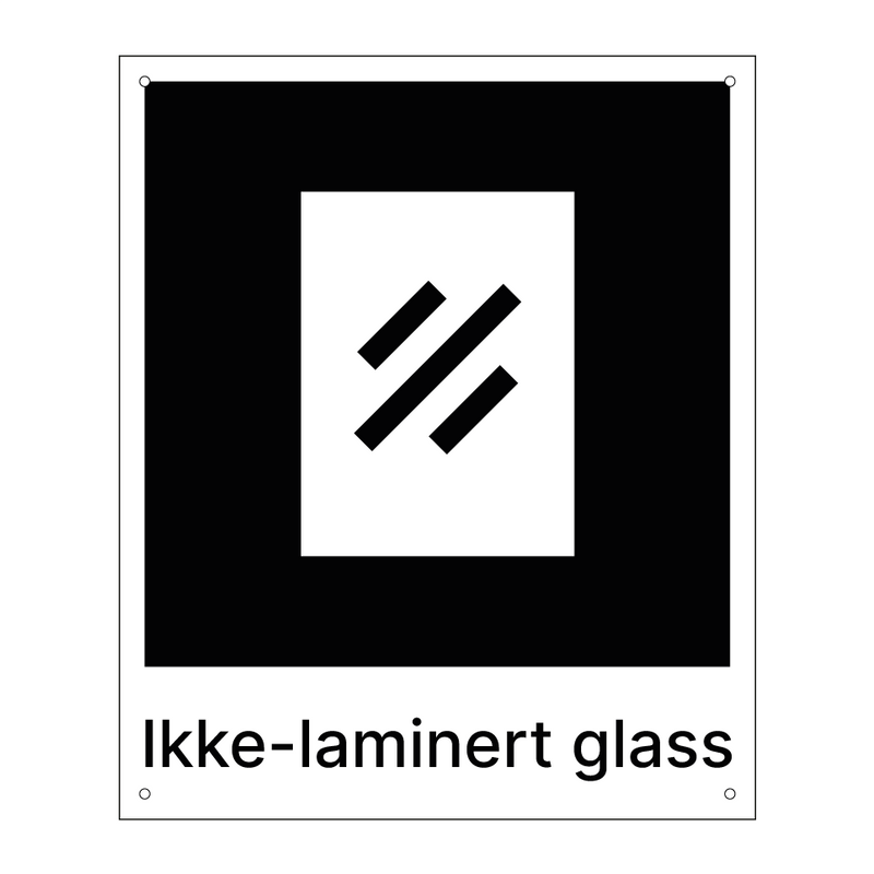 Ikke-laminert glass & Ikke-laminert glass & Ikke-laminert glass & Ikke-laminert glass