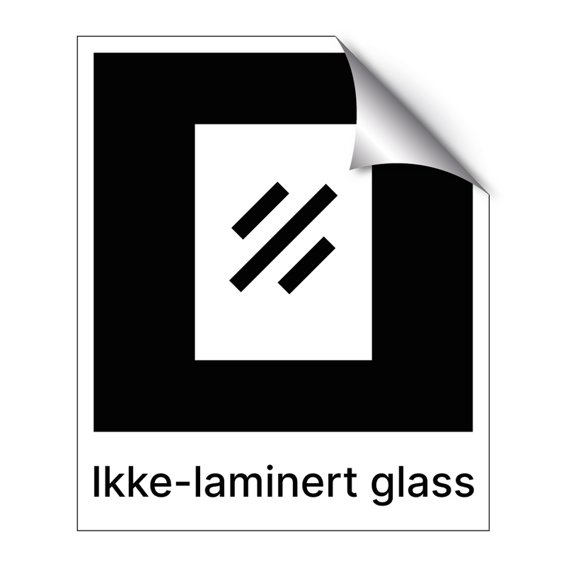 Ikke-laminert glass & Ikke-laminert glass & Ikke-laminert glass & Ikke-laminert glass