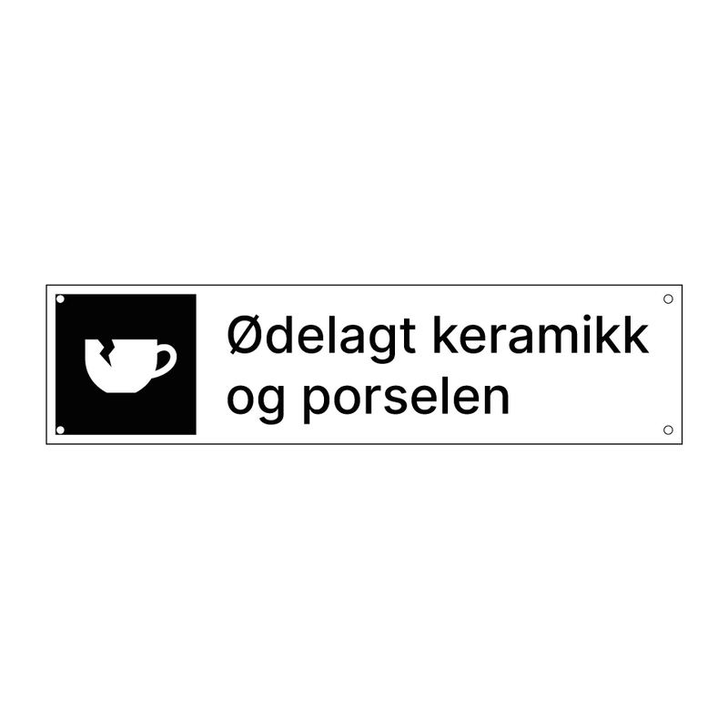 Ødelagt keramikk og porselen