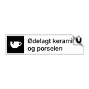 Ødelagt keramikk og porselen