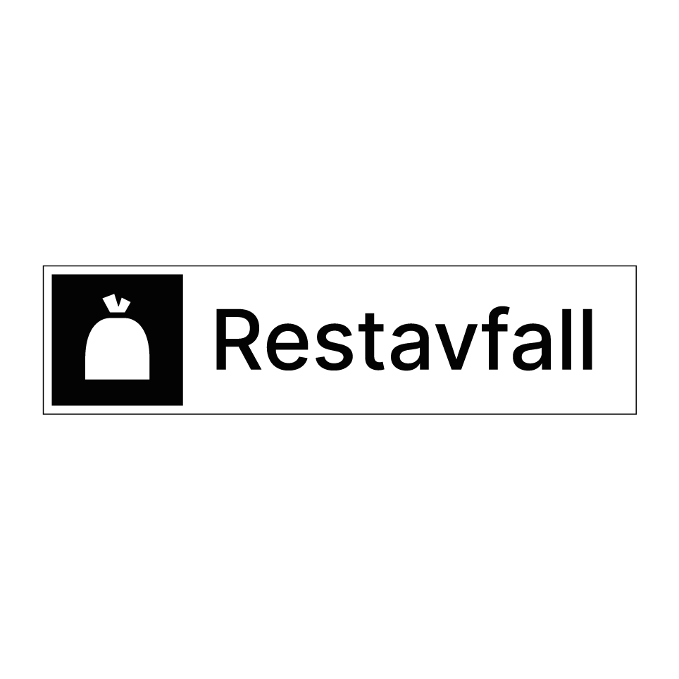 Restavfall Sign Kildesortering skilt Restavfall | Kjøp Online | SignOnline
