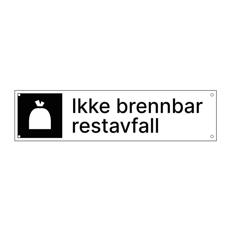 Ikke brennbar rest & Ikke brennbar rest & Ikke brennbar rest & Ikke brennbar rest