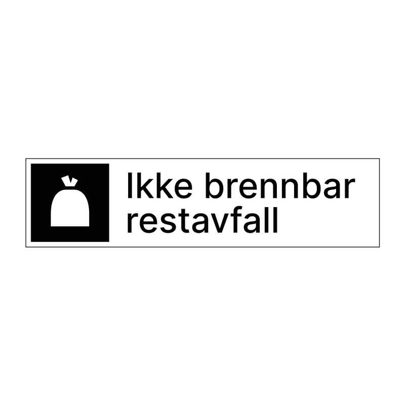 Ikke brennbar rest & Ikke brennbar rest & Ikke brennbar rest & Ikke brennbar rest