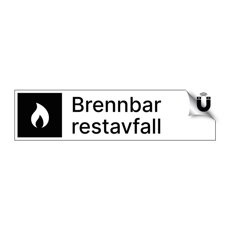 Restavfall Sign Brennbar restavfall skilt | Kjøp Online | SignOnline