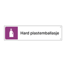 Hard plastemballasje