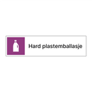 Hard plastemballasje